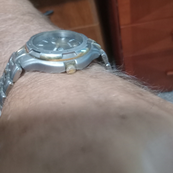 Vintage Lorus Watch Men Gold Silver Tone Day-Date - Picture 6 of 9